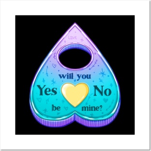 Pastel Goth Ouija Board Planchette Heart Valentine Posters and Art